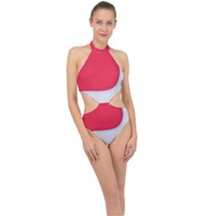 Halter Side Cut Swimsuit 