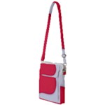 White Red Ripples Multi Function Travel Bag