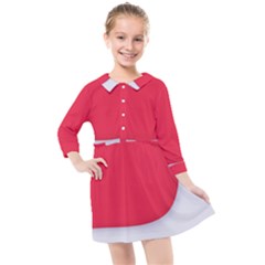 Kids  Quarter Sleeve Shirt Dress 