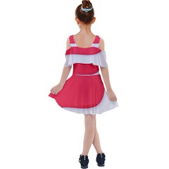 Kids  Shoulder Cutout Chiffon Dress 