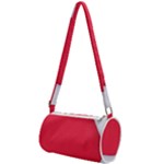 White Red Ripples Mini Cylinder Bag