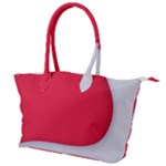 White Red Ripples Canvas Shoulder Bag