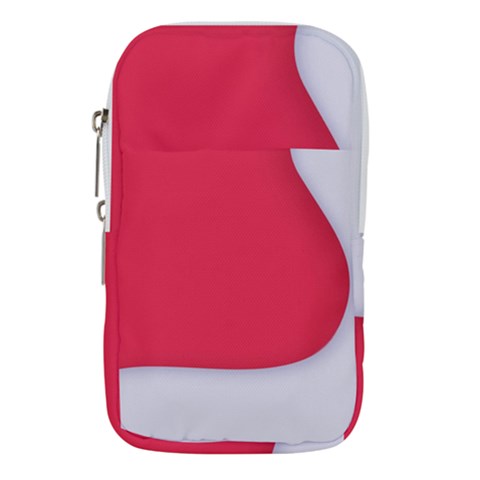 White Red Ripples Waist Pouch (Small) from ArtsNow.com