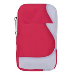 White Red Ripples Waist Pouch (Large) from ArtsNow.com