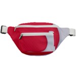 White Red Ripples Fanny Pack