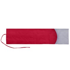 White Red Ripples Roll Up Canvas Pencil Holder (L) from ArtsNow.com