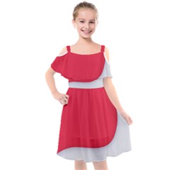 Kids  Cut Out Shoulders Chiffon Dress 