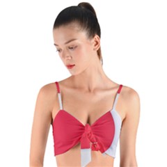 Woven Tie Front Bralet 