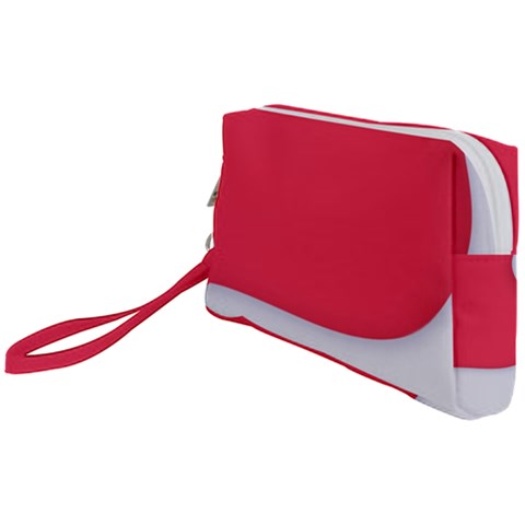 White Red Ripples Wristlet Pouch Bag (Small) from ArtsNow.com