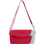 White Red Ripples Removable Strap Clutch Bag