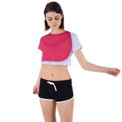 Tie Back Short Sleeve Crop T-Shirt 