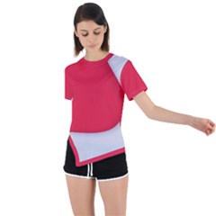 Asymmetrical Short Sleeve Sports T-Shirt 