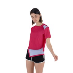 Asymmetrical Short Sleeve Sports T-Shirt 