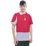 White Red Ripples Men s Polo T-Shirt