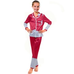 Kids  Satin Long Sleeve Pajamas Set 