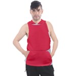 White Red Ripples Men s Sleeveless Hoodie