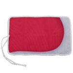 White Red Ripples Pen Storage Case (M)