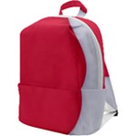 White Red Ripples Zip Up Backpack