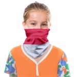 White Red Ripples Face Covering Bandana (Kids)