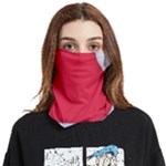 White Red Ripples Face Covering Bandana (Two Sides)