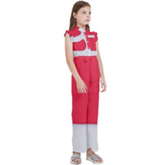 Kids  Sleeveless Ruffle Edge Band Collar Chiffon One Piece 