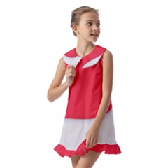 Kids  Pilgrim Collar Ruffle Hem Dress 