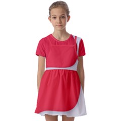 Kids  Short Sleeve Pinafore Style Dress 