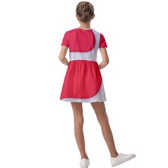 Kids  Short Sleeve Pinafore Style Dress 