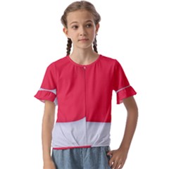 Kids  Cuff Sleeve Scrunch Bottom T-Shirt 