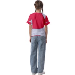 Kids  Cuff Sleeve Scrunch Bottom T-Shirt 