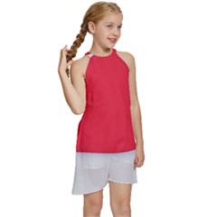 Kids  Halter Collar Waist Tie Chiffon Dress 