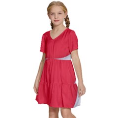 Kids  Short Sleeve Tiered Mini Dress 