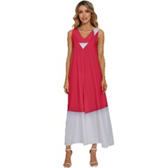 V-Neck Sleeveless Wide Leg Pants Overalls 