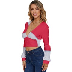 Long Sleeve Deep-V Velour Top 