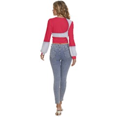 Long Sleeve Deep-V Velour Top 