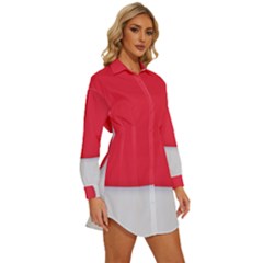 Womens Long Sleeve Shirt Dress 