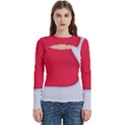 Women s Cut Out Long Sleeve T-Shirt 