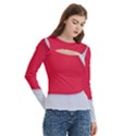 Women s Cut Out Long Sleeve T-Shirt 