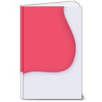 White Red Ripples 8  x 10  Softcover Notebook