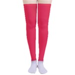 White Red Ripples Thigh High Stockings