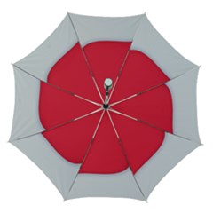 White Red Ripples Automatic Folding Umbrella with Case (Medium) from ArtsNow.com