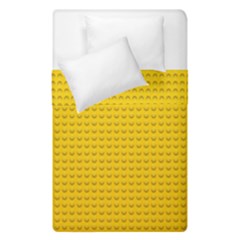 Yellow Lego Texture, Macro, Yellow Dots Background Duvet Cover Double Side (Single Size) from ArtsNow.com