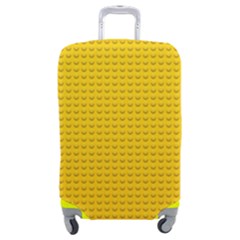 Yellow Lego Texture, Macro, Yellow Dots Background Luggage Cover (Medium) from ArtsNow.com