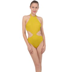 Halter Side Cut Swimsuit 