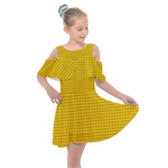 Kids  Shoulder Cutout Chiffon Dress 