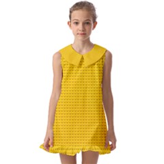 Kids  Pilgrim Collar Ruffle Hem Dress 