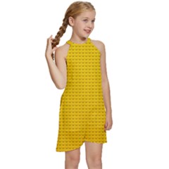 Kids  Halter Collar Waist Tie Chiffon Dress 