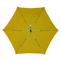 Yellow Lego Texture, Macro, Yellow Dots Background Automatic Folding Umbrella with Case (Small) from ArtsNow.com