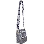 Zebra Skin, Vector Textures, White Black Background Shoulder Strap Belt Bag