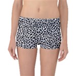 Zebra Skin, Vector Textures, White Black Background Boyleg Bikini Bottoms